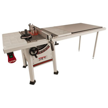 JET 708493K 1-3/4 HP 10 in. Single Phase Left Tilt ProShop Table Saw with 52 in. ProShop Fence and Riving Knife JET 708493K 1-3/4 HP 10 in. Single Phase Left Tilt ProShop Table Saw with 52 in. ProShop Fence and Riving Knife