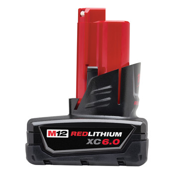 Milwaukee 48-11-2460 M12 REDLITHIUM XC 12V 6.0 Ah Extended Capacity Lithium-Ion Battery Pack Milwaukee 48-11-2460 M12 REDLITHIUM XC 12V 6.0 Ah Extended Capacity Lithium-Ion Battery Pack