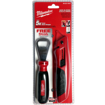 Milwaukee 48-22-1910P Slide Utility Knife with Bottle Opener Milwaukee 48-22-1910P Slide Utility Knife with Bottle Opener