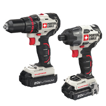 Porter-Cable PCCK618L2 20V MAX Cordless Lithium-Ion Brushless Drill and Impact Driver Combo Kit Porter-Cable PCCK618L2 20V MAX Cordless Lithium-Ion Brushless Drill and Impact Driver Combo Kit
