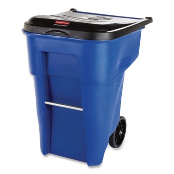 Rubbermaid 9W27BLU Brute 50-Gallon Square Plastic Rollout Container (Blue) Rubbermaid 9W27BLU Brute 50-Gallon Square Plastic Rollout Container (Blue)