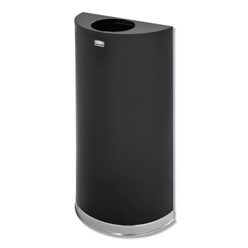 Rubbermaid SO1220B European/Metallic Series 12-Gallon Half-Round Open Top Receptacle (Black/Chrome) Rubbermaid SO1220B European/Metallic Series 12-Gallon Half-Round Open Top Receptacle (Black/Chrome)