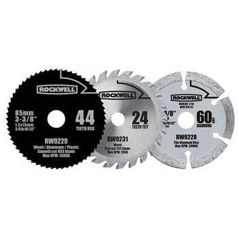 Rockwell RW9232K VersaCut 3-Piece Circular Saw Blade Set Rockwell RW9232K VersaCut 3-Piece Circular Saw Blade Set