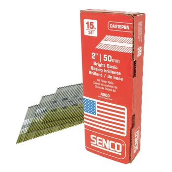 SENCO DA21EPBN 15-Gauge 2 in. Bright Basic Angled Finish Nails (4,000-Pack) SENCO DA21EPBN 15-Gauge 2 in. Bright Basic Angled Finish Nails (4,000-Pack)