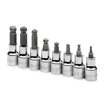SK Hand Tool 19752 8-Piece 3/8 in. Drive Metric Ball Hex Bit Socket Set SK Hand Tool 19752 8-Piece 3/8 in. Drive Metric Ball Hex Bit Socket Set
