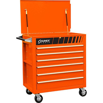Sunex Tools 8057O Premium Orange Full Drawer Service Cart Sunex Tools 8057O Premium Orange Full Drawer Service Cart