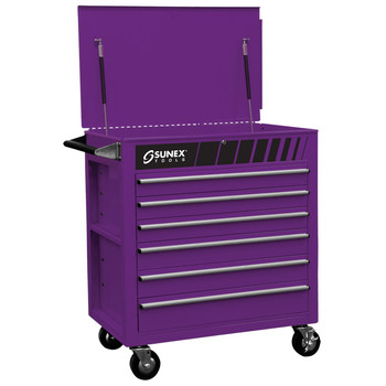 Sunex Tools 8057P Premium Purple Full Drawer Service Cart Sunex Tools 8057P Premium Purple Full Drawer Service Cart