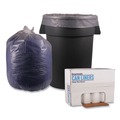 Trash Bags | Boardwalk BWK537 60 gal. 38 in. x 58 in. Low Density Repro Can Liners - Clear (100/Carton) image number 1