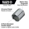 Sockets | Klein Tools 65911 3/8 in. Drive 11 mm Metric 6-Point Socket image number 1