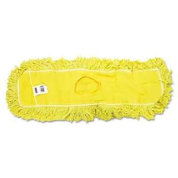 Rubbermaid Commercial FGJ15300YL00 24 in. Trapper Commercial Looped-End Launderable Dust Mop (Yellow)
