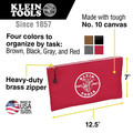 Klein Tools 5141 4-Piece Canvas Utility Bag - Red image number 3
