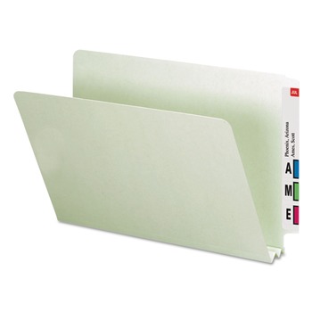 Smead 29210 Extra Heavy 2 in. Expansion Straight Tab Pressboard End Tab Folders - Gray-Green (25/Box)