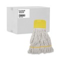 Boardwalk BWK501WH 5 in. Headband Cotton/Synthetic Super Loop Wet Mop Head - White, Small (12/Carton) image number 2