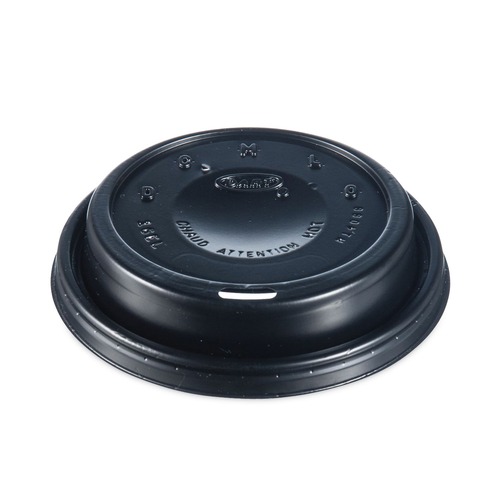 New Arrivals | Dart 16ELBLK Cappuccino Dome Sipper Lids, Black, Plastic (1000/Carton) image number 0