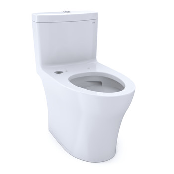 TOTO CST646CEMFGAT40#01 Aquia IV 1-Piece Elongated Dual Flush 1.28 & 0.8 GPF WASHLETplus & Auto Flush Ready Toilet with CEFIONTECT (Cotton White)