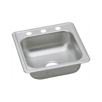 Elkay D117193 Dayton Drop In 17 in. x 19 in. Single Basin Kitchen Sink (Stainless Steel)