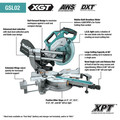 Makita GSL02Z 40V max XGT Brushless Lithium-Ion 8-1/2 in. Cordless  AWS Capable Dual-Bevel Sliding Compound Miter Saw (Tool Only) image number 6