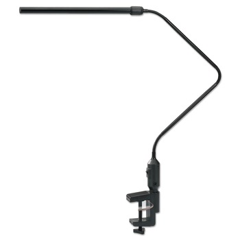 Alera ALELED902B 5.13 in. x 21.75 in. x 21.75 in. LED Desk Lamp with Interchangeable Base/Clamp - Black