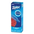 Ziploc 314445 9.6 in. x 12.1 in. 2.7 mil, 1 gal. Zipper Freezer Bags - Clear (28/Box 9 Boxes/Carton) image number 1