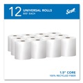 Cleaning & Janitorial Supplies | Scott 01052 Essential 1.5 in. Core 8 in. x 800 ft. Universal 100% Recycled hard Roll Towels - White (800-Piece/Roll, 12 Rolls/Carton) image number 1
