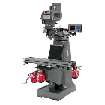 JET JTM-4VS 230/460V Variable Speed Milling Machine with 3-Axis Powerfeeds and ACU-RITE 200S DRO (Quill)