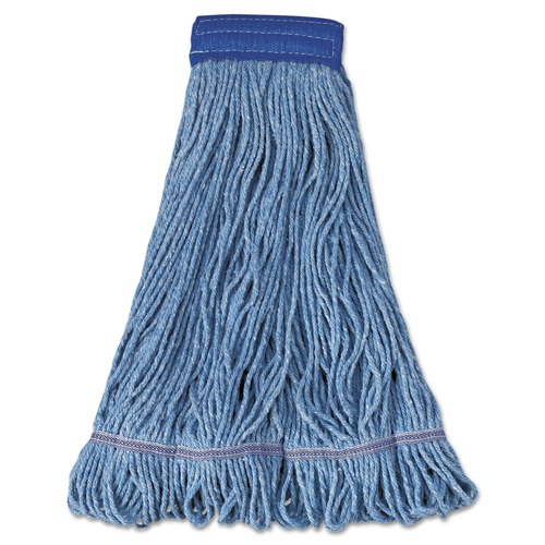 Just Launched | Boardwalk BWK504BL 5 in. Headband Cotton/Synthetic Super Loop Wet Mop Head - X-Large, Blue (12/Carton) image number 0