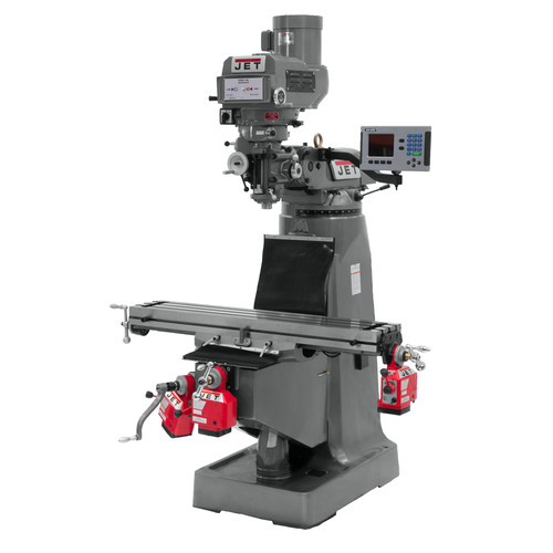 JET JTM-4VS 230/460V Variable Speed Milling Machine with 3-Axis Powerfeeds and ACU-RITE 200S DRO (Quill) image number 0