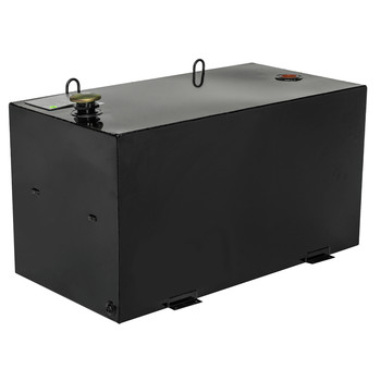 JOBOX 484002 96 Gallon Rectangular Steel Liquid Transfer Tank - Black