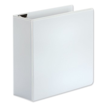 Universal UNV30754 11 in. x 85 in., 4 in. Capacity, 3 Rings, Deluxe Non-View D-Ring Binder - White