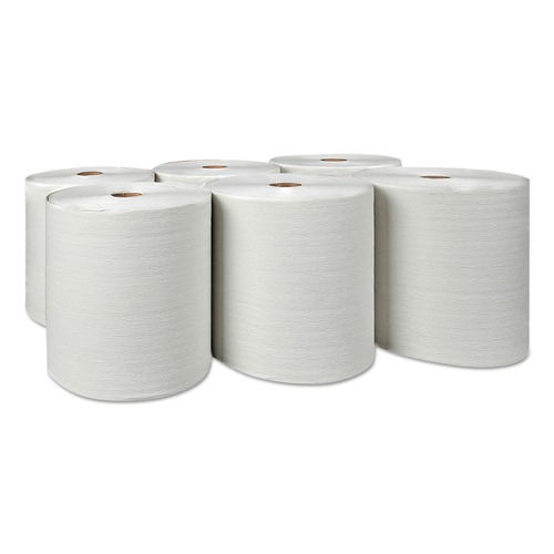 Kleenex 11090 Essential 1.5 in. Core 8 in. x 600 ft. Universal Plus Hard Roll Paper Towels - White (6 Rolls/Carton) image number 0