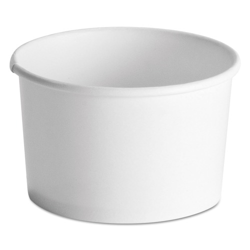 Food Trays, Containers, and Lids | Chinet 71037 50-Piece/Pack, 20 Packs/Carton Squat Paper 8 oz. - 10 oz. Streetside Design Food Containers - White image number 0