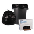 Trash Bags | Boardwalk BWK517 45-Gallon 1.2 mil 40 in. x 46 in. Low Density Repro Can Liners - Black (100-Piece/Carton) image number 1