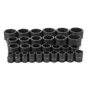 PRODUCTS | Grey Pneumatic 3/4 in. Dr 6 Pt SAE Master Impact Socket Set, 29 pc