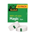 Tapes | Scotch 810K12 1 in. Core 0.75 in. x 83.33 ft. Magic Tape Value Pack - Clear (12-Piece/Pack) image number 0