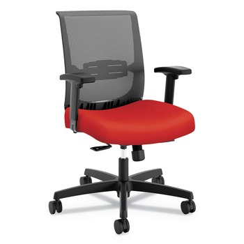 HON HONCMY1ACU67 Convergence 275 lbs. Capacity Synchro-Tilt Mid-Back Task Chair - Red/Black