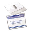 Avery 05384 4 in. x 3 in. Top Load Clip-Style Name Badge Holder with Laser/Inkjet Insert - White (40-Piece/Box) image number 2