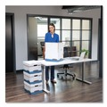 Bankers Box 0083601 R-KIVE 12.75 in. x 16.5 in. x 10.38 in. Letter/Legal File Heavy-Duty Storage Boxes with Dividers - White/Blue (12/Carton) image number 3