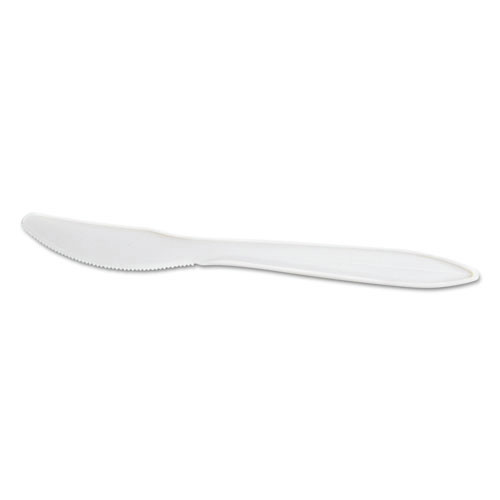 Just Launched | GEN 705461 Wrapped Cutlery, 6.25-in Knife, Mediumweight, Polypropylene, White, 1,000/carton image number 0
