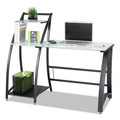 Safco 1936TG 53.25 in. x 23.25 in. x 45 in. Xpressions 53-1/4 in. Computer Desk - Frosted/Black image number 0