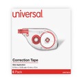 Universal UNV75610 1/5 in. x 393 in. Side-Application Correction Tape - Transparent/Red (6/Pack) image number 0
