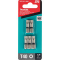 Makita E-10609 Impact XPS T40 Torx 1 in. Insert Bit (5-Piece/Pack) image number 1