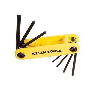 Klein Tools 70575 Grip-It 3-3/4 in. Handle 9 Key SAE Hex Key Set