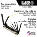 Hand Tool Sets | Klein Tools 70582 7-Key Metric Folding Hex Key Set image number 1