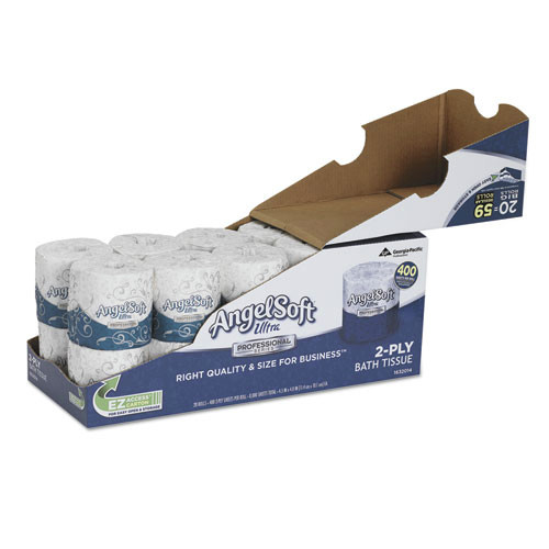 Paper Towels and Napkins | Georgia Pacific Professional 1632014 Angel Soft Septic Safe, Ultra 2-Ply Premium Bathroom Tissue - White (20/Carton) image number 0