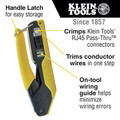 Klein Tools VDV226-005 Compact Data Cable Crimper for Pass-Thru RJ45 Connectors image number 4