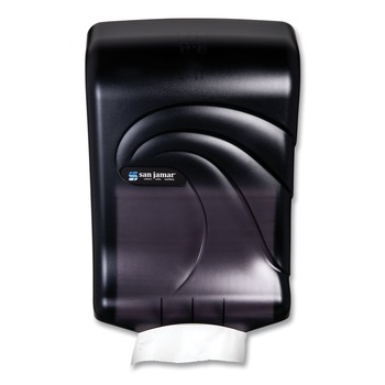 FACILITY MAINTENANCE SUPPLIES | San Jamar T1790TBK Ultrafold Multifold/c-Fold Towel Dispenser, Oceans, 11.75 X 6.25 X 18, Transparent Black Pearl