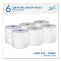Scott 02001 Essential 8 in. x 950 ft. Proprietary System Hard Roll Paper Towels - Purple/White (6 Rolls/Carton) image number 1