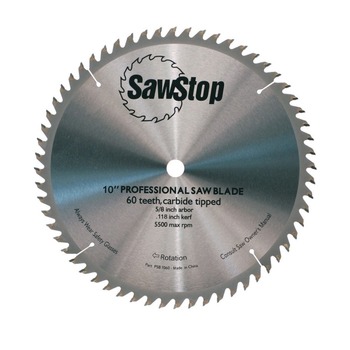 SawStop CB104 184 10 in. 60-Tooth Combination Table Saw Blade
