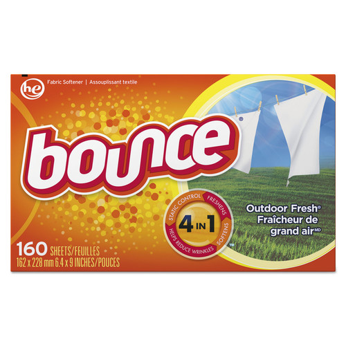 Cleaning & Janitorial Supplies | Bounce 80168 Fabric Softener Sheets (160 Sheets/Box, 6 Boxes/Carton) image number 0