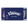 Kleenex 50173 8.75 in. x 4.5 in. 3-Ply Ultra Soft Facial Tissue - White (4/Pack) image number 6